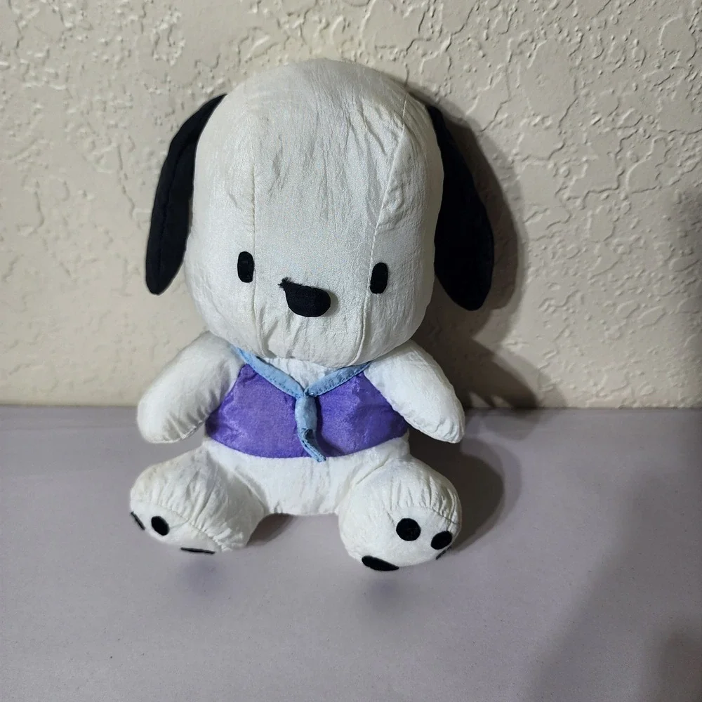 Vintage‎ Sanrio Pochacco Plush Windbreaker Material Purple Sailor Outfit 90s Toy